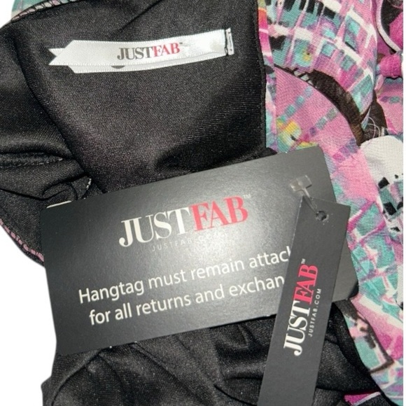 JUSTFAB Pink and Black Halter Dress New size L (runs one size smaller, Size M) - Picture 10 of 11